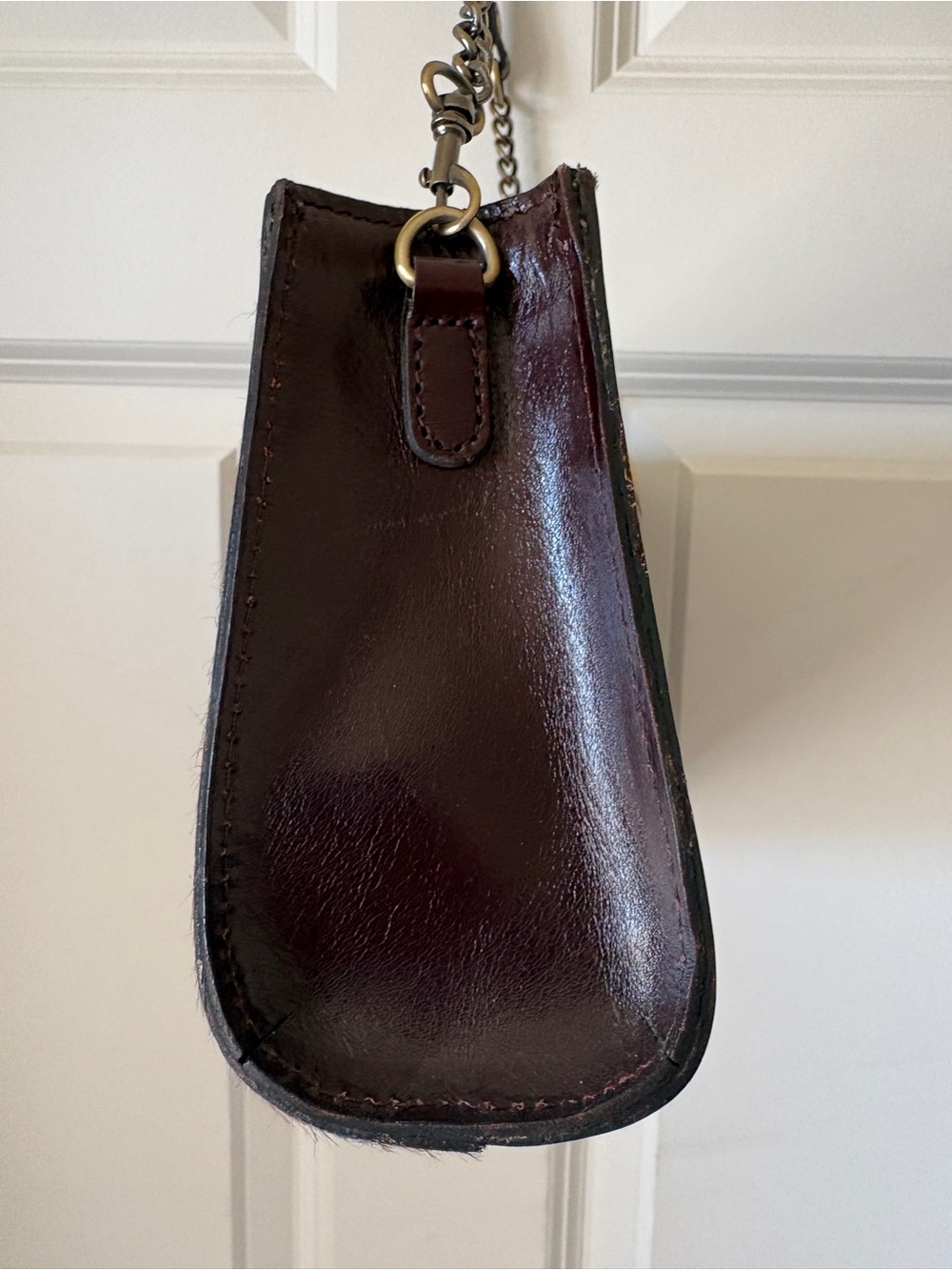 Patricia Nash Leopard Haircalf Shoulder Bag in Brown and Black Leopard Print - Picture 5 of 11